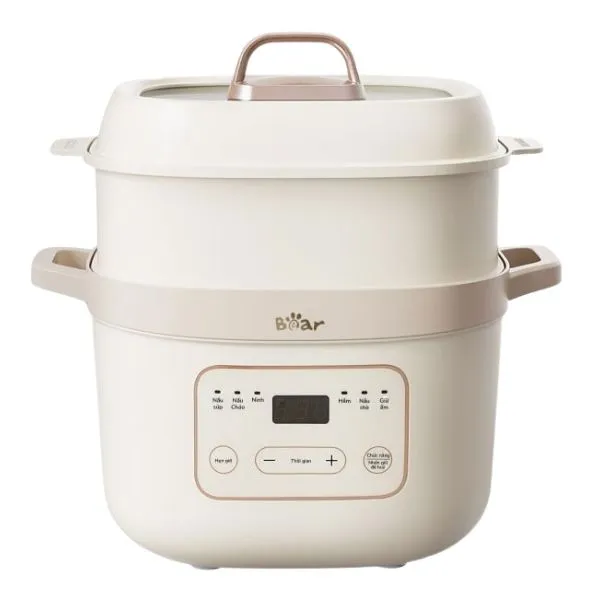 Nồi nấu chậm Bear SB‑NNC16 – Dung tích 1.6L – Chức năng hẹn giờ 8 giờ