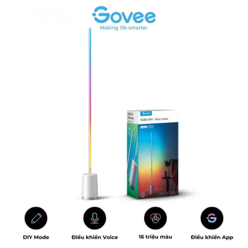 Đèn cây đứng Govee Lyra RGBICWW Corner Floor Lamp H6072