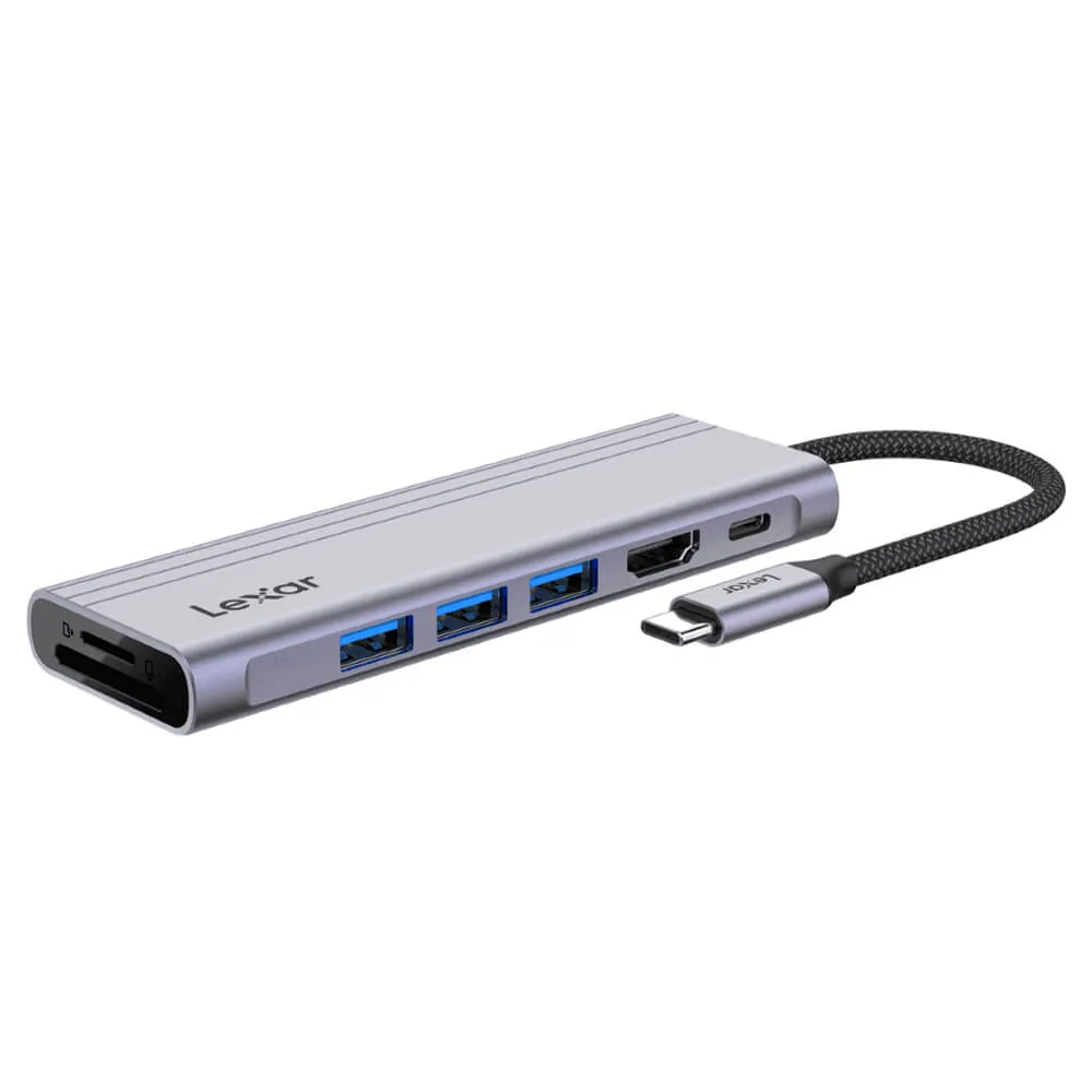 Bộ chia USB – C Lexar 7 – in – 1 Hub H31 – Độ bền cao – Tương thích dễ dàng