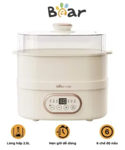 Nồi Nấu Chậm Bear DDZ – C10V1 – Thiết Kế Sang Trọng – Đa Chức Năng