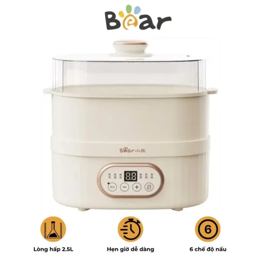Nồi Nấu Chậm Bear DDZ – C10V1 – Thiết Kế Sang Trọng – Đa Chức Năng
