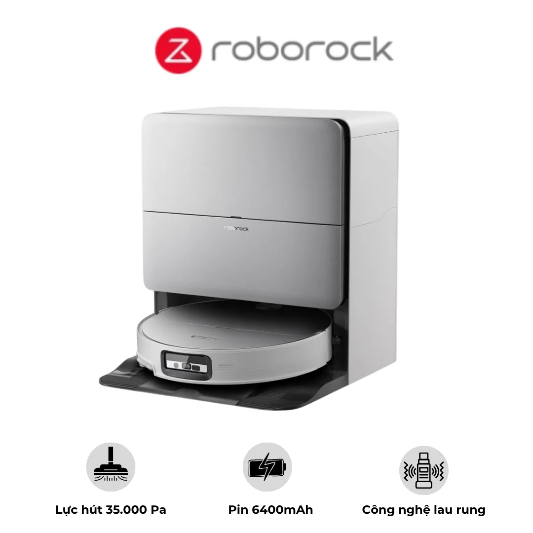 Roborock Saros 20 Sonic – Robot Hút Bụi Lau Nhà 2 In 1 – Công Nghệ Lau Rung Sonic – Hút & Lau Đồng Thời – Điều Hướng Thông Minh – Điều Khiển Qua App
