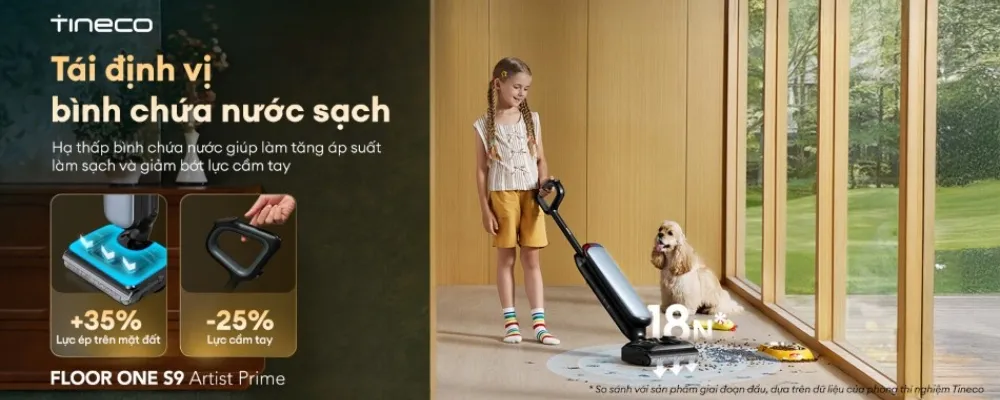 Máy Hút Bụi Lau Nhà Tineco Floor One S9 Artist Prime 25 Máy Hút Bụi Lau Nhà Tineco Floor One S9 Artist Prime - Akia Smart Home