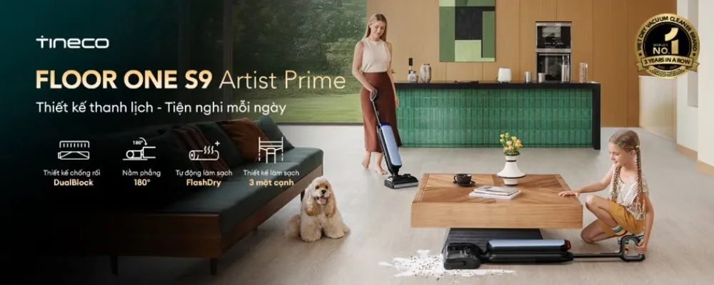 Máy Hút Bụi Lau Nhà Tineco Floor One S9 Artist Prime 14 Máy Hút Bụi Lau Nhà Tineco Floor One S9 Artist Prime - Akia Smart Home