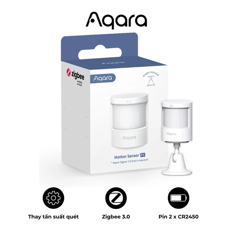 Cảm biến chuyển động Aqara P1 MS – S02 – Tuổi thọ pin 5 năm – Cấu hình thời gian quét | AKIA
