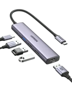 Hub chuyển đổi Ugreen 15495 – HDMI 4K@30Hz – USB 3.0 – Sạc PD 100W | AKIA