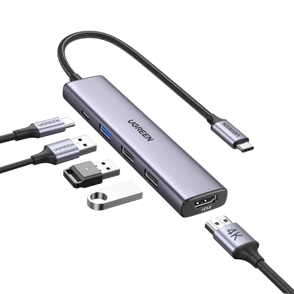 Hub chuyển đổi Ugreen 15495 – HDMI 4K@30Hz – USB 3.0 – Sạc PD 100W