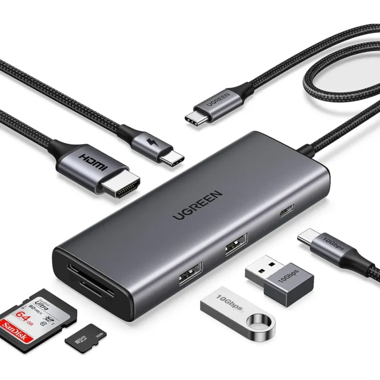 Hub chuyển đổi Ugreen 15531 Revodok Pro – HDMI 4K 30Hz – USB – C 3.2 7 – in – 1 | AKIA