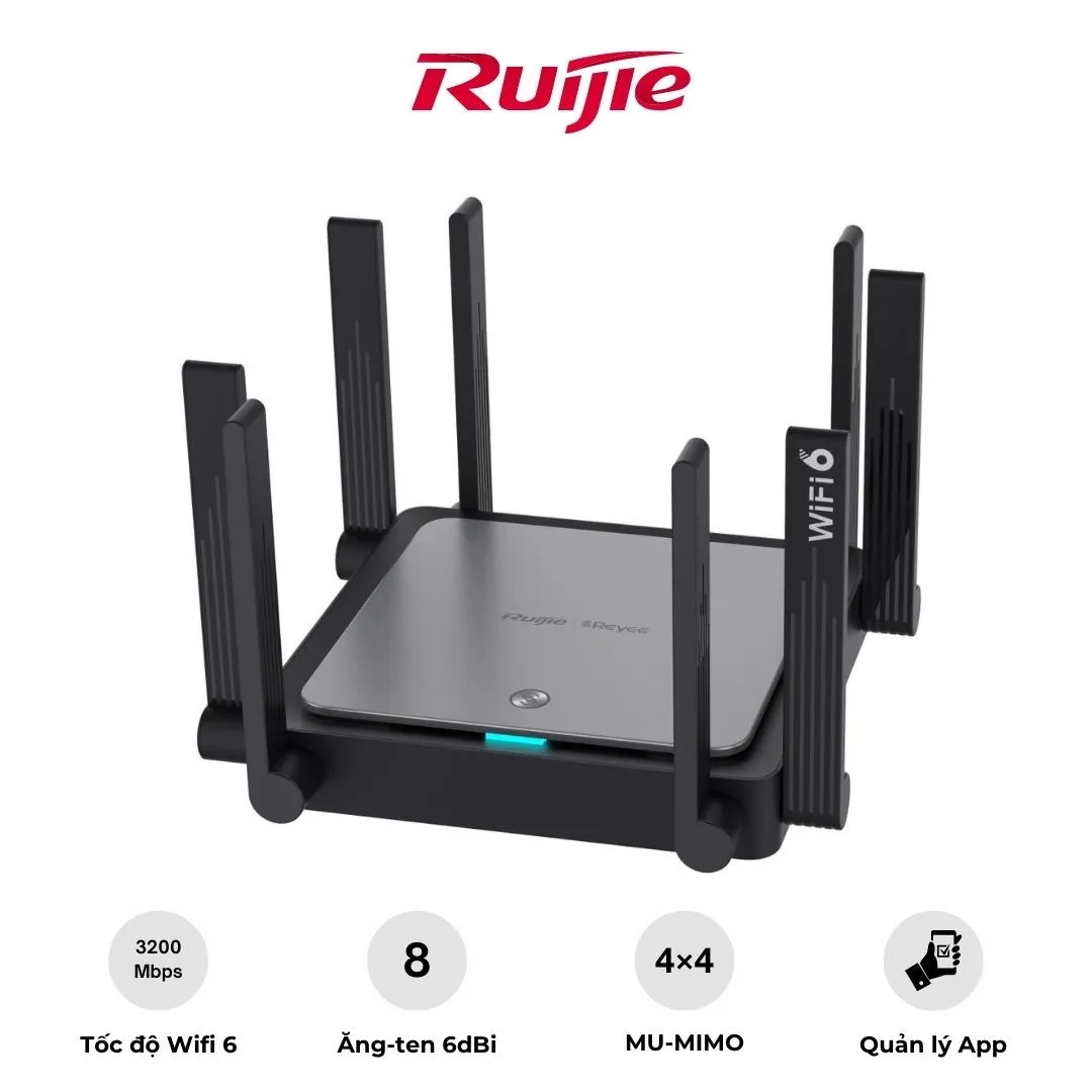 Router Wi – Fi Ruijie RG – EW3200GX PRO – 3200Mbps Băng Tần Kép – Fi 6 802.11ax