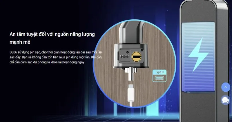 Khóa Cửa Nhôm Ezviz Dl06 - 1 Mặt Vân Tay 7 Khóa Cửa Nhôm Thông Minh Ezviz Dl06