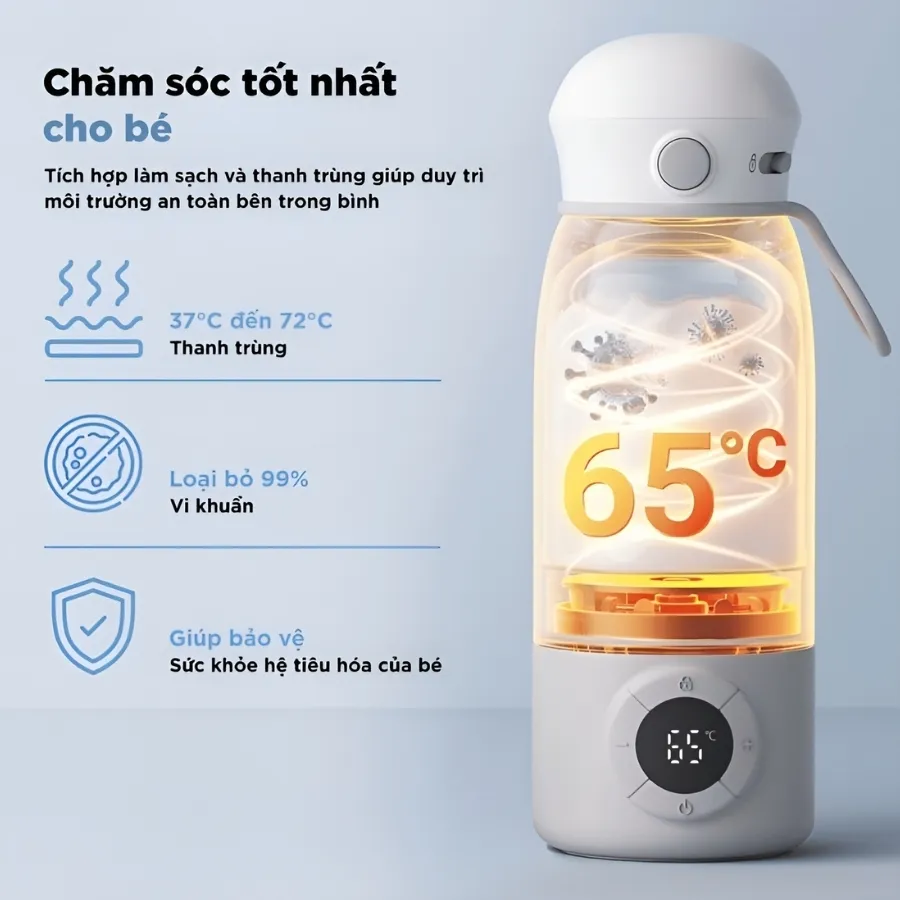 Bình Đun Và Hâm Nước Pha Sữa Bear Blk-055Ej