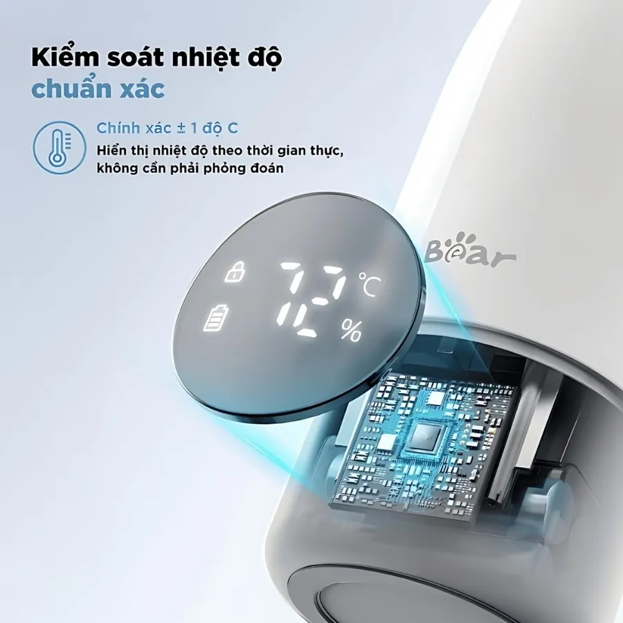 Bình Đun Và Hâm Nước Pha Sữa Bear Blk-055Ej