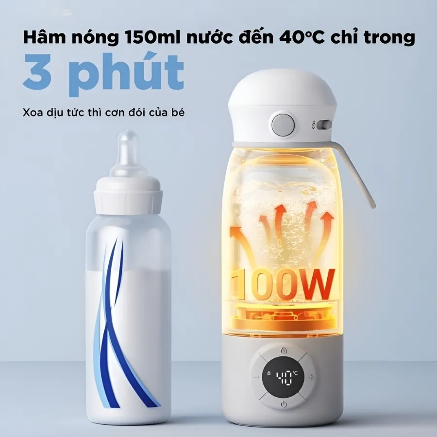 Bình Đun Và Hâm Nước Pha Sữa Bear Blk-055Ej