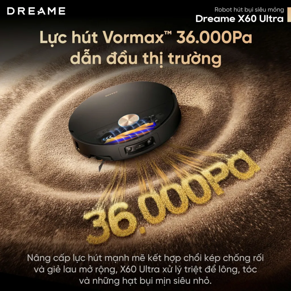 Robot Hút Bụi Lau Nhà Dreame X60 Ultra 5 Dreame X60 Ultra
