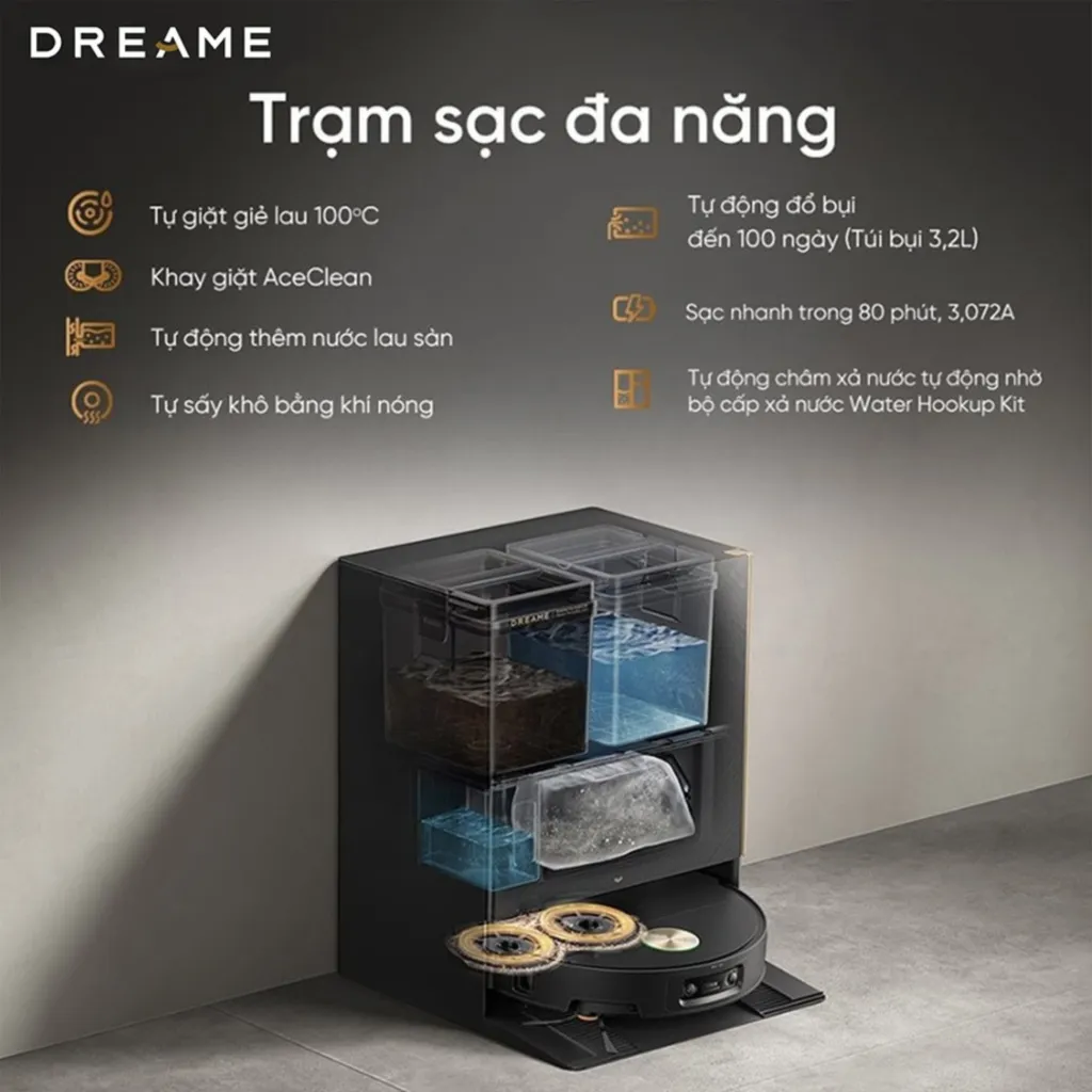Robot Hút Bụi Lau Nhà Dreame X60 Ultra 9 Dreame X60 Ultra