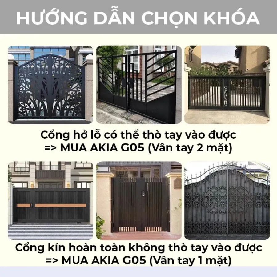 Khóa Cửa Cổng Akia G05