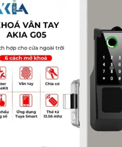 Khóa cửa cổng AKIA G05 2 mặt vân tay hỗ trợ Matter | AKIA