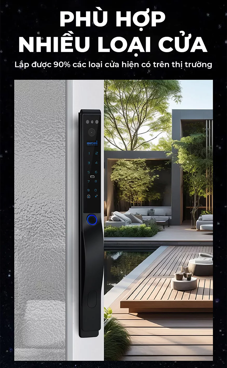 Khóa Cửa Nhôm Akia X6 Hỗ Trợ Face Id Có Camera Trước 1 Khóa Cửa Nhôm Akia X6