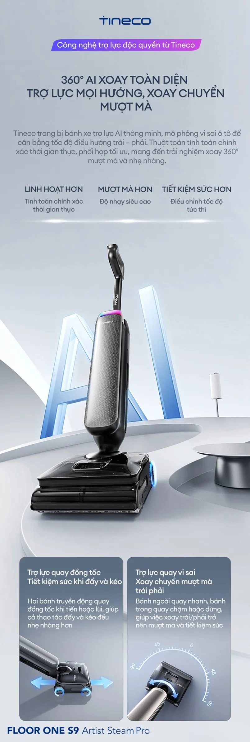 Máy Hút Bụi Lau Sàn Khô Ướt Tineco Floor One S9 Artist Steam Pro 21 Máy Hút Bụi Lau Sàn Khô Ướt Tineco Floor One S9 Artist Steam Pro - Akia Smart Home