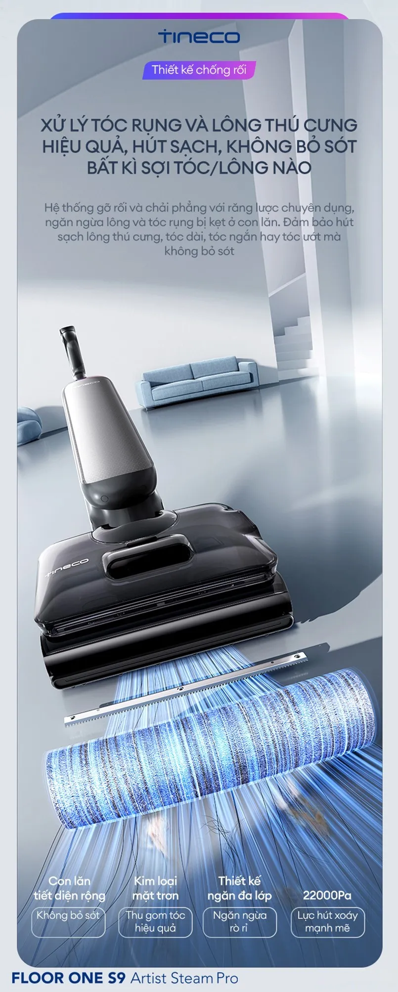 Máy Hút Bụi Lau Sàn Khô Ướt Tineco Floor One S9 Artist Steam Pro 19 Máy Hút Bụi Lau Sàn Khô Ướt Tineco Floor One S9 Artist Steam Pro - Akia Smart Home