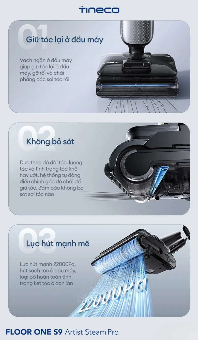 Máy Hút Bụi Lau Sàn Khô Ướt Tineco Floor One S9 Artist Steam Pro 18 Máy Hút Bụi Lau Sàn Khô Ướt Tineco Floor One S9 Artist Steam Pro - Akia Smart Home