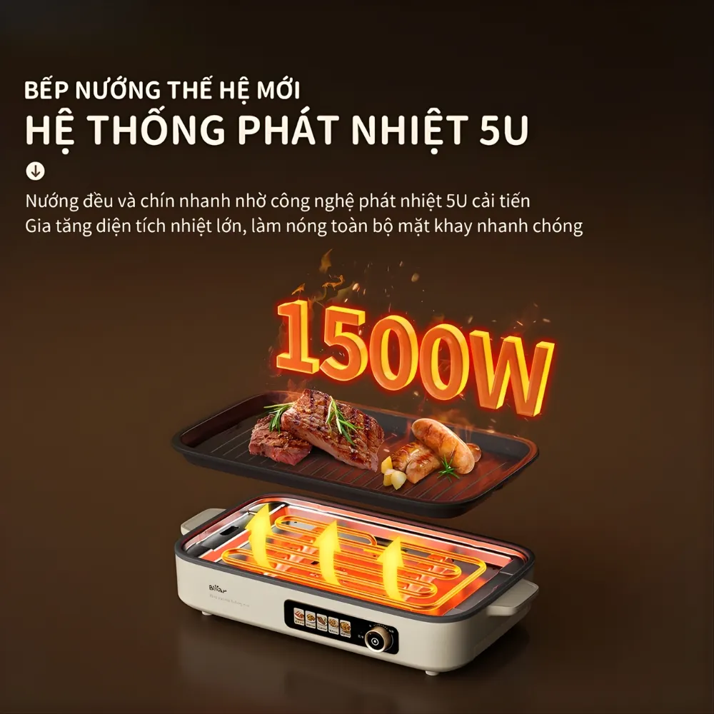 Bếp Nướng Điện Bear Gr-4H15C 3 Bếp Nướng Điện Bear Gr-4H15C