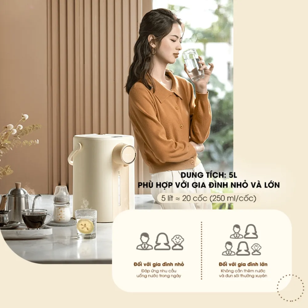 Bình Thủy Điện Bear Sb-Btd5L 7 Bình Thủy Điện Bear Sb-Btd5L - Akia Smart Home