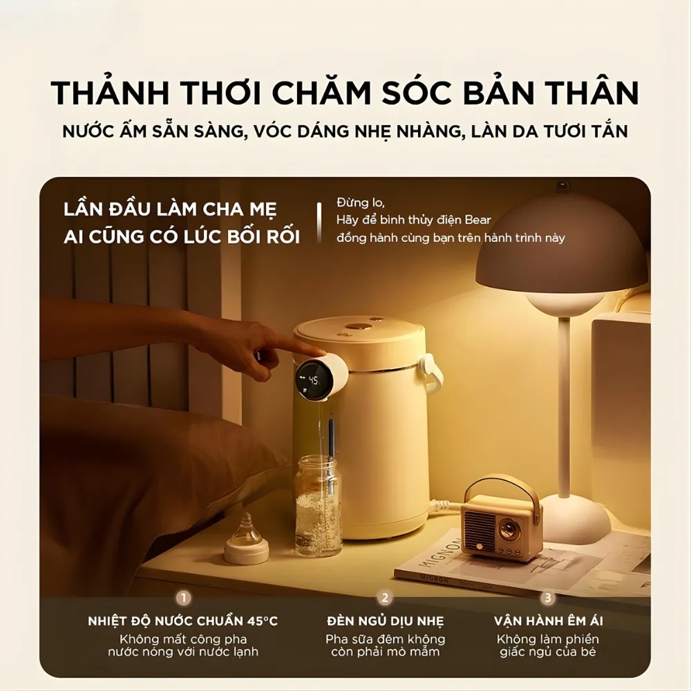 Bình Thuỷ Điện Bear 3L Ewb-5H30C60