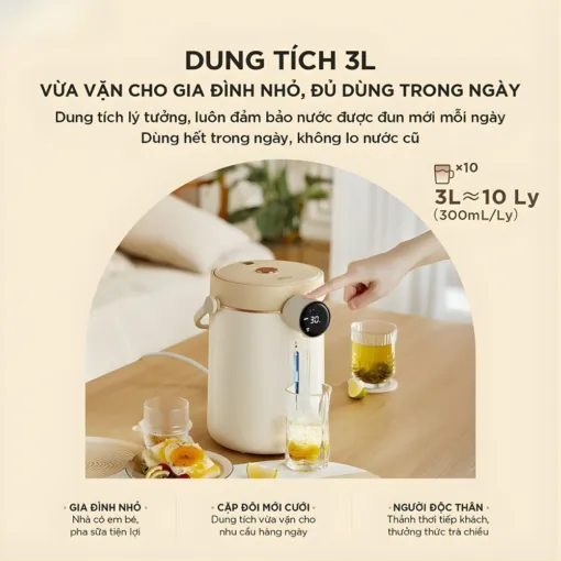 Bình thuỷ điện Bear 3L EWB-5H30C60