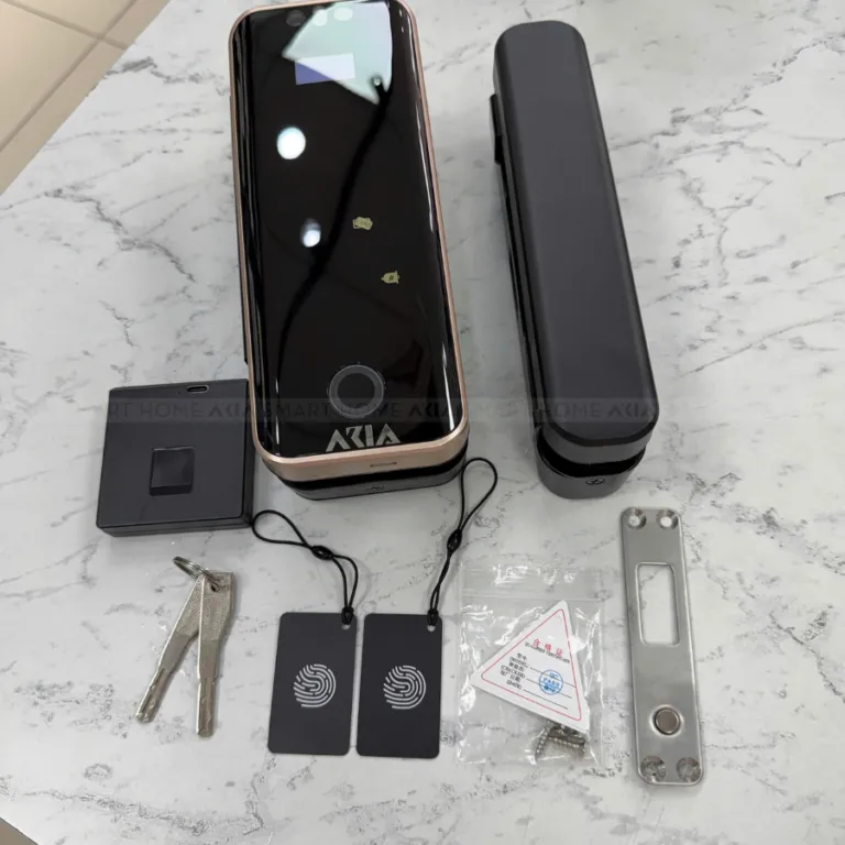 Khoá cửa kính AZT-18 Pro Tích hợp Vân Tay Face ID app Tuya