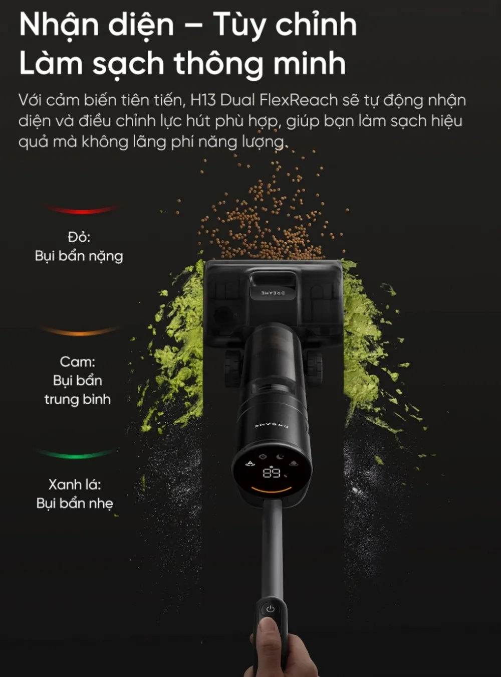 Máy Hút Bụi Lau Sàn Dreame H13 Dual Flexreach 9 Máy Hút Bụi Lau Sàn Dreame H13 Dual Flexreach