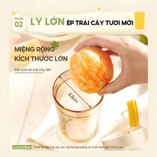 Máy xay sinh tố cầm tay Bear SB-MX04K