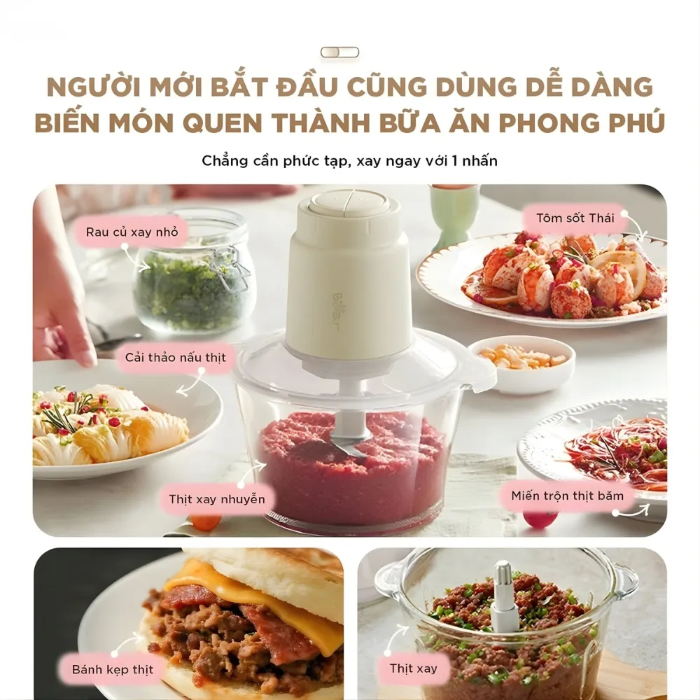 Máy Xay Thịt Bear Ch-5H03E33 1,8L 5 Máy Xay Thịt Bear Ch-5H03E33 1,8L