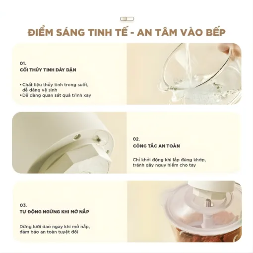 Máy xay thịt Bear CH-5H03E33 1,8L