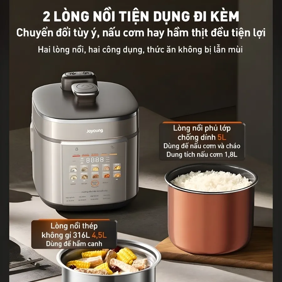 Nồi Cơm Áp Suất Điện Tử Joyoung 5150 11 Nồi Cơm Áp Suất Điện Tử Joyoung 5150