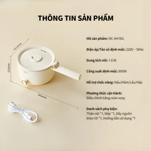 Nồi điện đa năng MC-4H16G