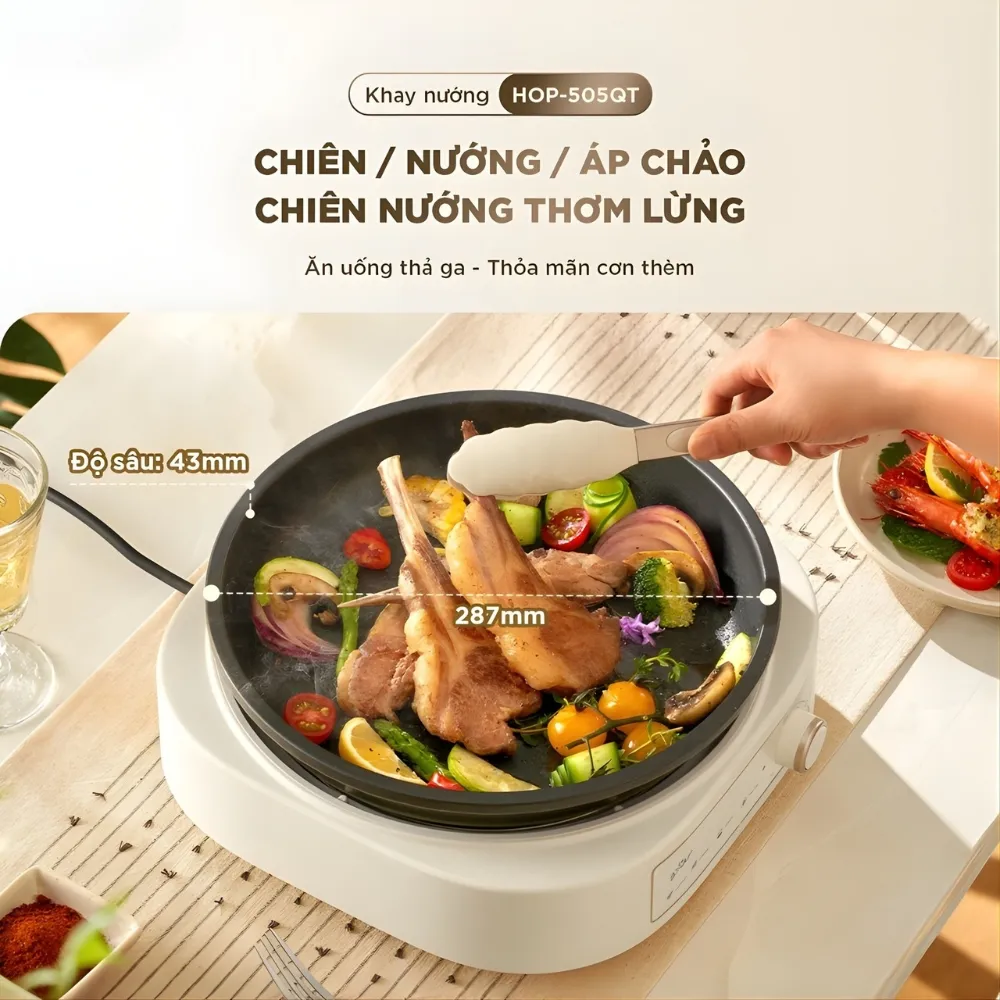 Nồi Lẩu Đa Năng Bear 5L Hop-505Qt