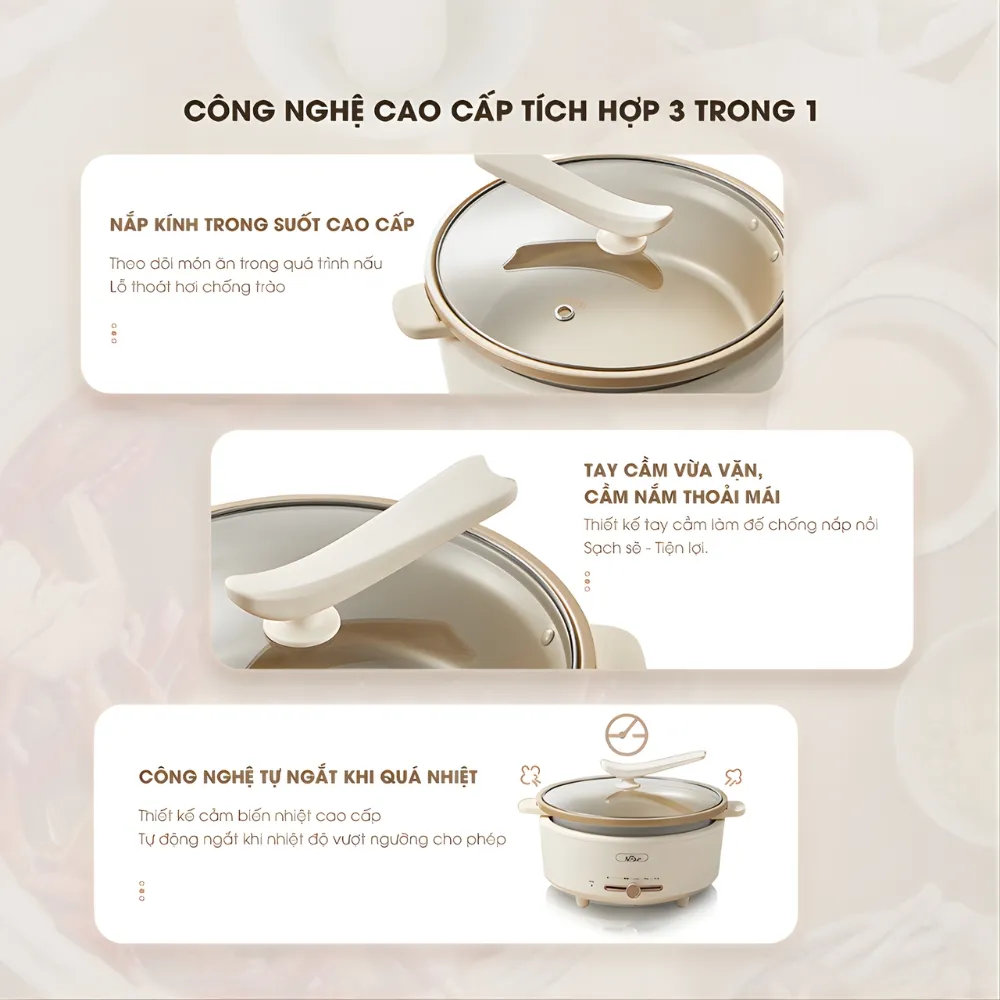 Nồi Lẩu Điện Bear 5L Sb-Nl05F 13 Nồi Lẩu Điện Bear 5L Sb-Nl05F - Akia Smart Home