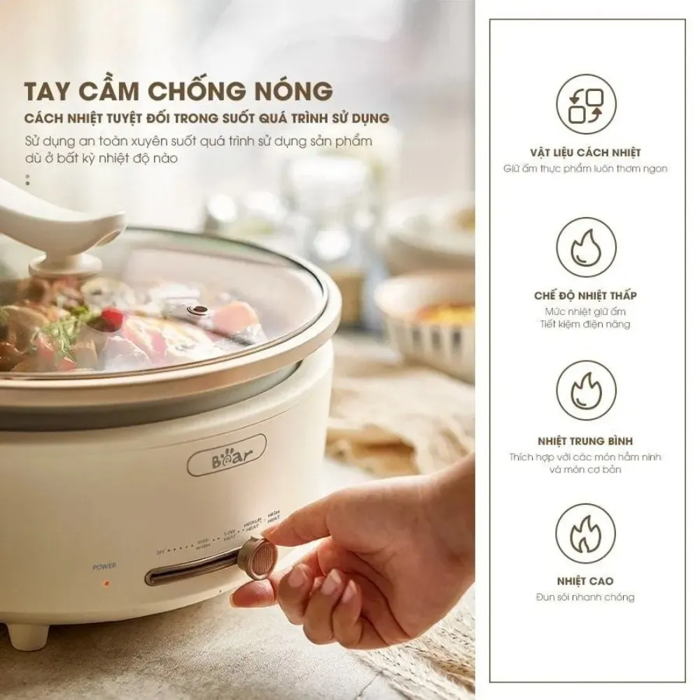 Nồi Lẩu Điện Bear 5L Sb-Nl05F 9 Nồi Lẩu Điện Bear 5L Sb-Nl05F - Akia Smart Home