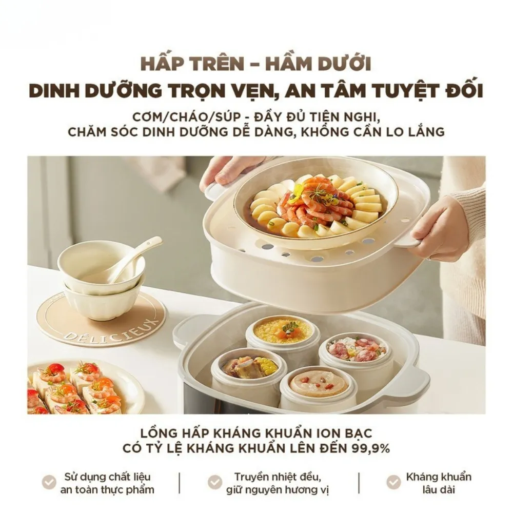 Nồi Nấu Chậm Bear 2.5L Sc-5H25M34