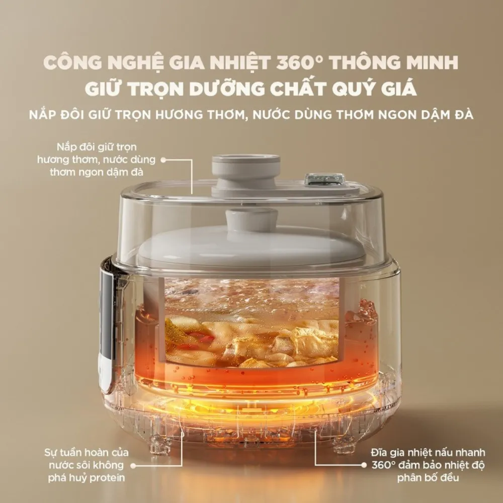Nồi Nấu Chậm Bear 2.5L Sc-5H25M34