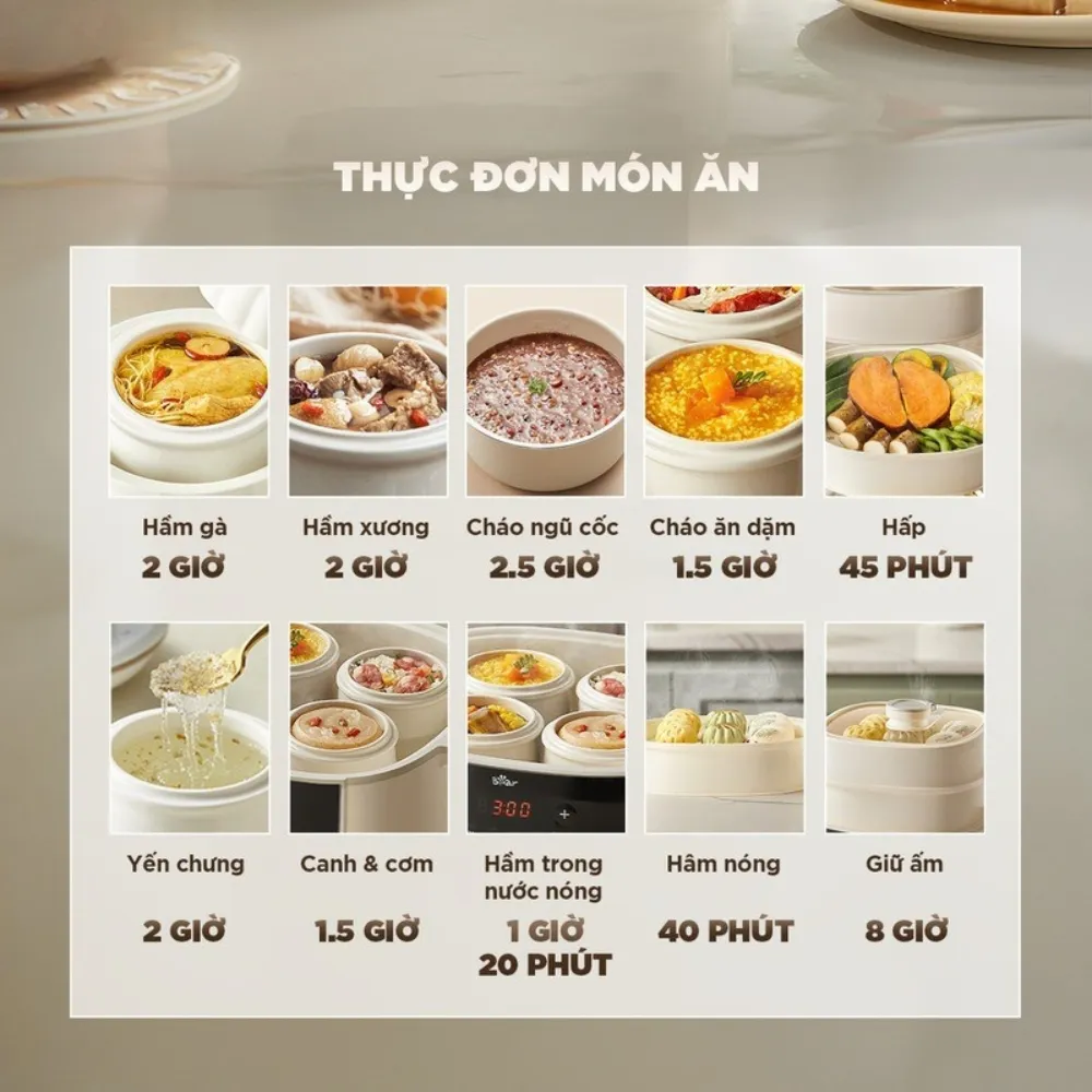 Nồi Nấu Chậm Bear 2.5L Sc-5H25M34