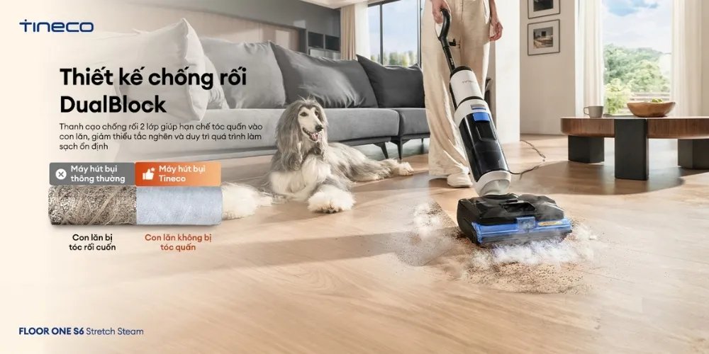 Máy Hút Bụi Lau Sàn Khô Ướt Tineco Floor One S6 Stretch Steam 19 Máy Hút Bụi Lau Sàn Khô Ướt Tineco Floor One S6 Stretch Steam - Akia Smart Home