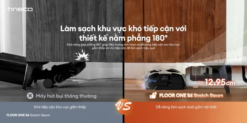 Máy Hút Bụi Lau Sàn Khô Ướt Tineco Floor One S6 Stretch Steam 16 Máy Hút Bụi Lau Sàn Khô Ướt Tineco Floor One S6 Stretch Steam - Akia Smart Home