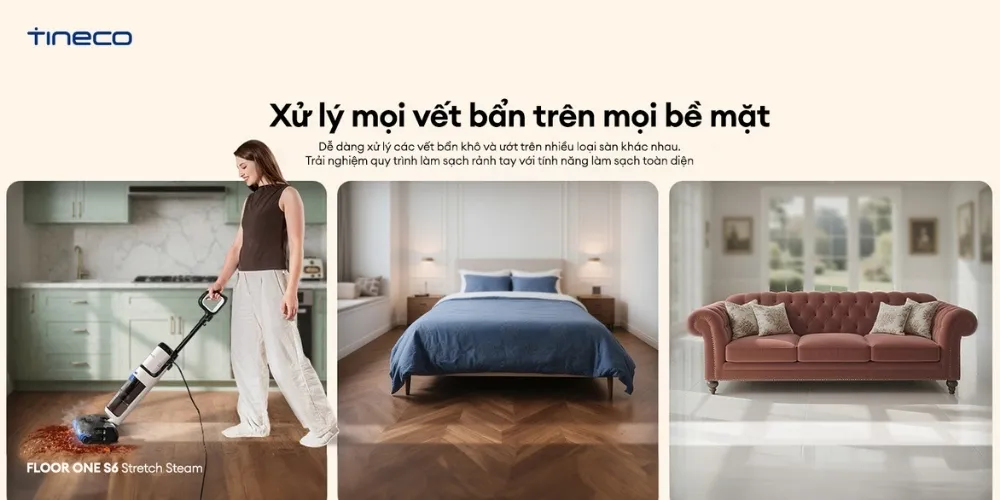 Máy Hút Bụi Lau Sàn Khô Ướt Tineco Floor One S6 Stretch Steam 25 Máy Hút Bụi Lau Sàn Khô Ướt Tineco Floor One S6 Stretch Steam - Akia Smart Home