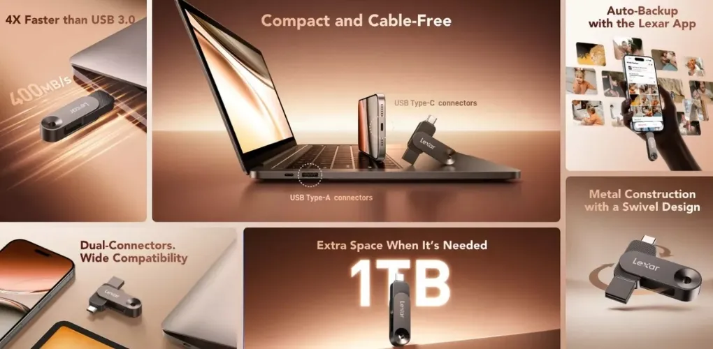 Usb Lexar Jumpdrive Dual Drive D500 Type-C