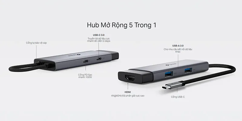 Hub Kết Nối Type C 5 Cổng Tp-Link Uh5020C
