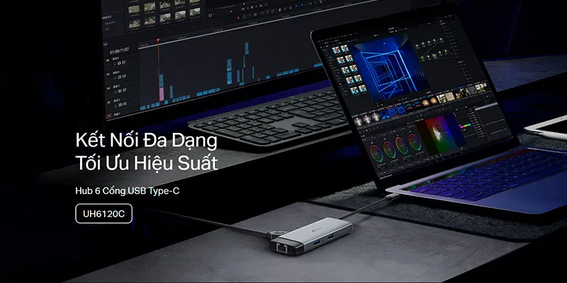 Hub Kết Nối Type C 6 Cổng Tp-Link Uh6120C 2 Hub Kết Nối Type C 6 Cổng Tp-Link Uh6120C