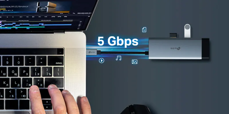 Hub Kết Nối Type C 6 Cổng Tp-Link Uh6120C 6 Hub Kết Nối Type C 6 Cổng Tp-Link Uh6120C