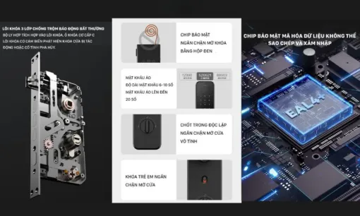 Khóa cửa thông minh Lockin X9 – Mở khóa vân tay và mã PIN – Thiết kế hiện đại